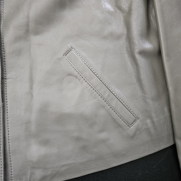 NWOT - Leather Anne Klein Green Soft & Supple Jacket - Size XL - Picture 9 of 12